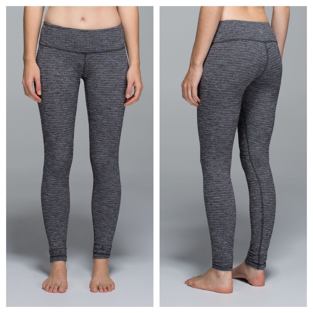 Lululemon Wunder Under Pant Coco Pique Black Size 4